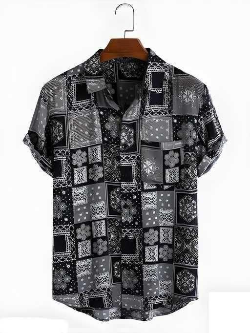 Rayon Printed Half Sleeves Regular Fit Mens Casual Shirt