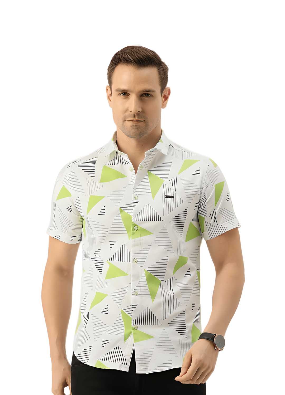 Rayon Printed Half Sleeves Regular Fit Mens Casual Shirt